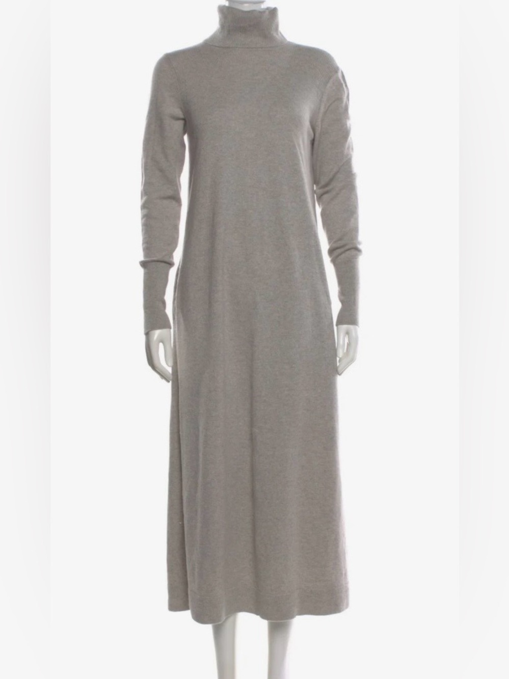 Loro Piana Cashmere Grey Turtleneck Dress